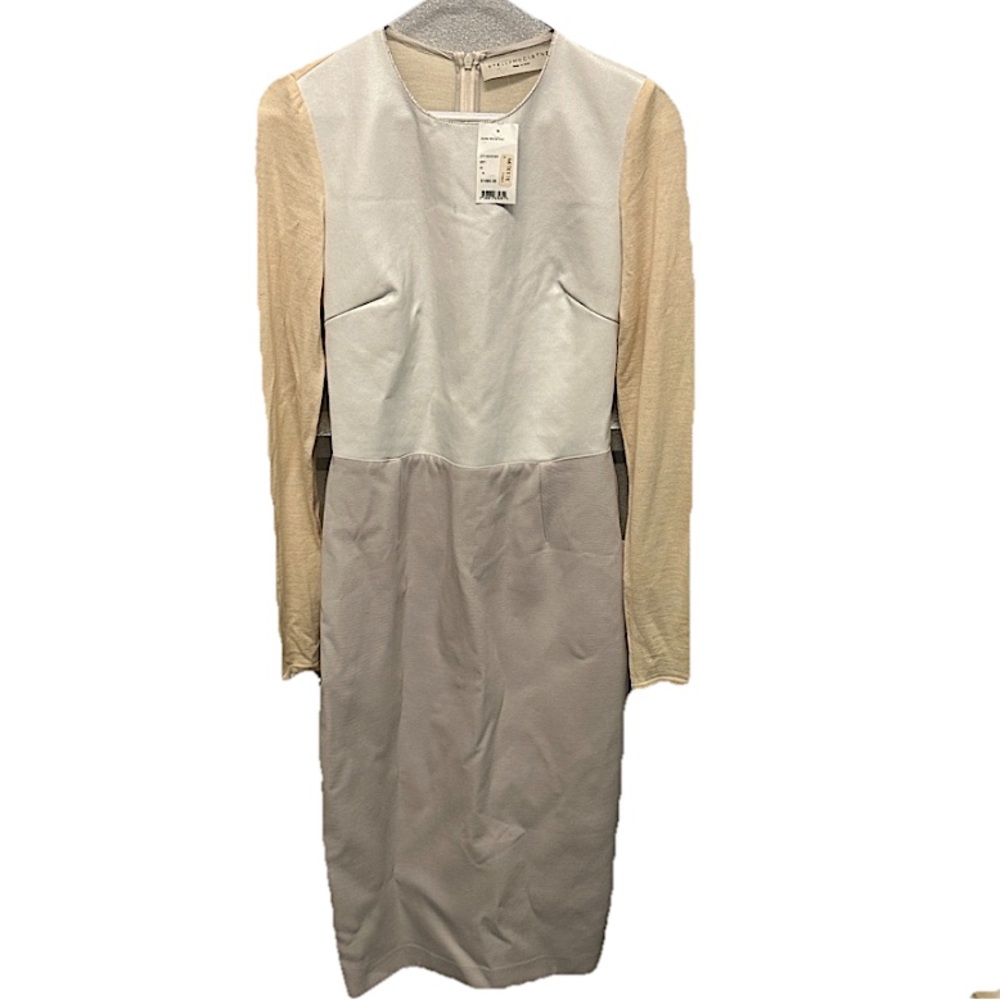 NWT: VTG Stella McCartney Lana Wool Long Sleeve MIDI Dress SZ 40 Classy Luxury - Picture 3 of 14